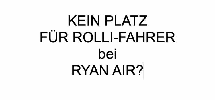 Warf RyanAir Schwerstbehinderten aus dem Flugzeug?