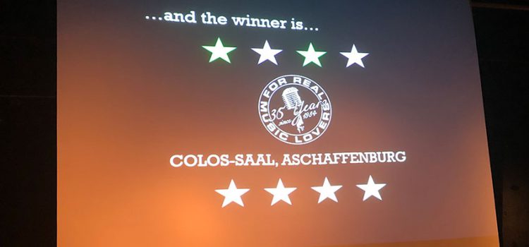 Colos-Saal Aschaffenburg zum „Club des Jahres 2019“ gekürt