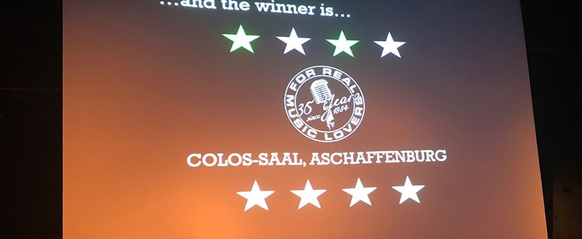 Colos-Saal Aschaffenburg zum „Club des Jahres 2019“ gekürt